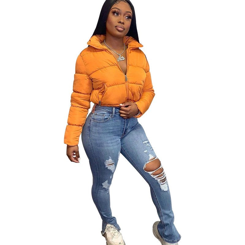 Women Cropped Puffer Jacket