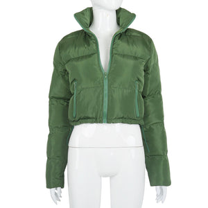 Women Cropped Puffer Jacket