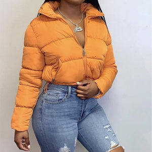 Women Cropped Puffer Jacket